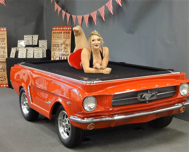 Contortionist on a Mustang Pool Table