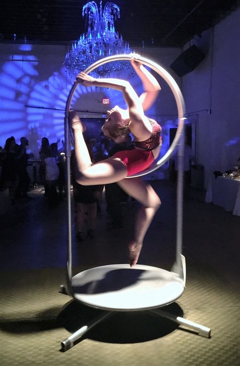 Ground-based Aerial Hoop at Corporate Event